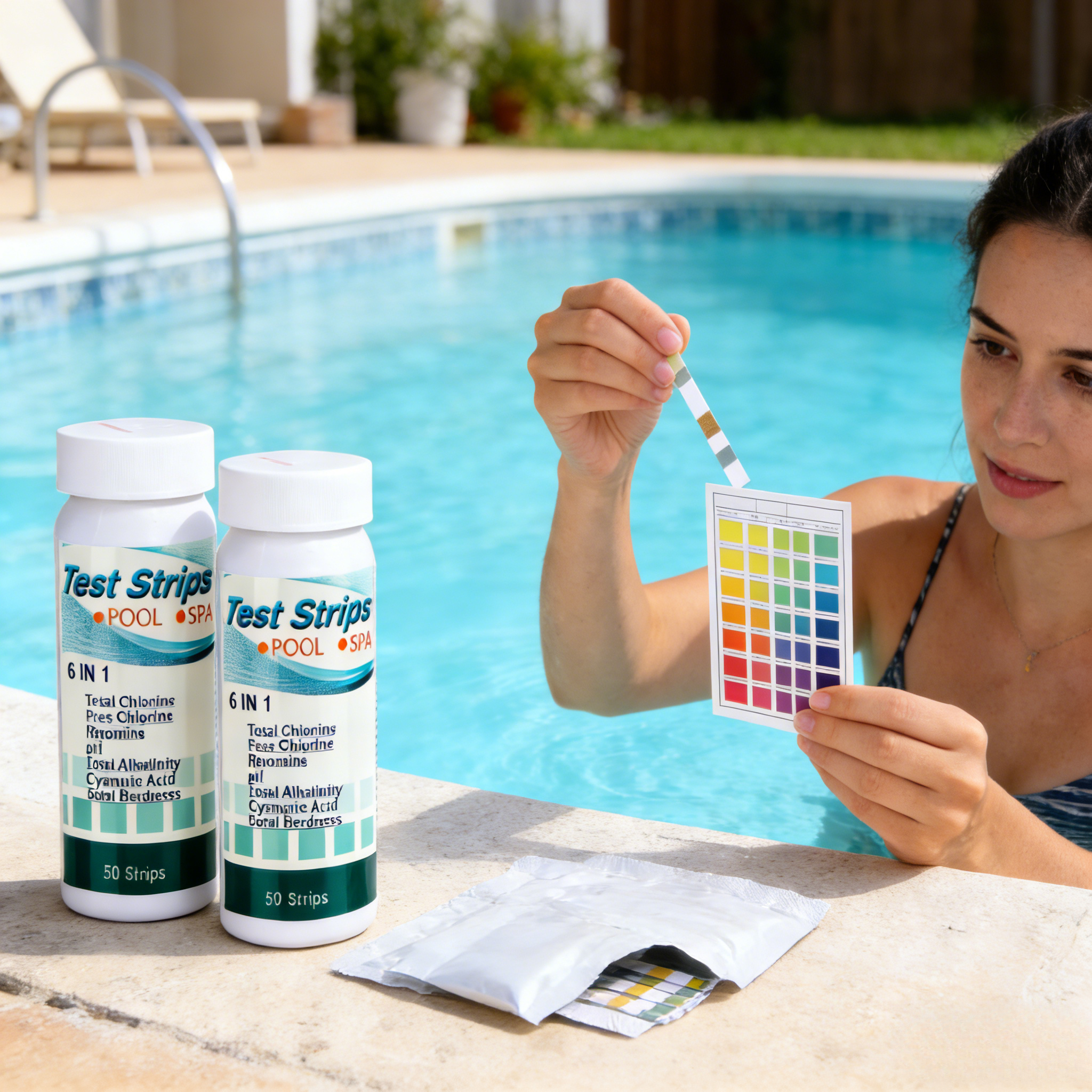 6 in 1 Pool Water Test Strips, - Marine Aquarium Water Testing recensione e prezzo