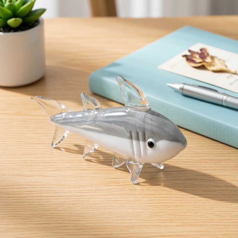 Gray Murano Glass Shark Figuri - Marine Aquarium Aquascape recensione e prezzo