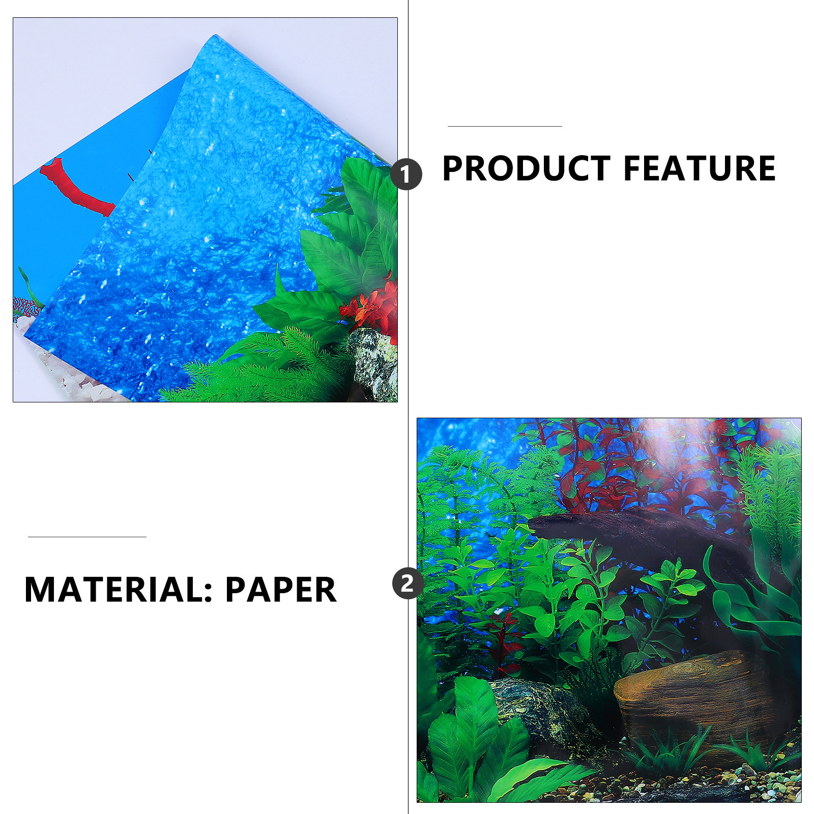 3D Fish Tank Background Sticke - Marine Aquarium Wallpaper recensione e prezzo