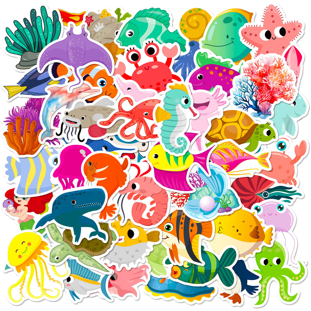 50Pcs Marine Life Stickers Dol - Marine Aquarium Aquascape recensione e prezzo