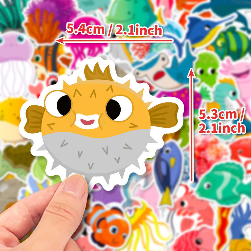 50Pcs Marine Life Stickers Dol - Marine Aquarium Aquascape recensione e prezzo