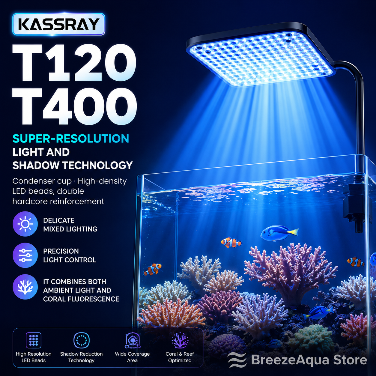 KASSRAY T120/T400 Full Spectru - Aquarium Marine Fishes recensione e prezzo