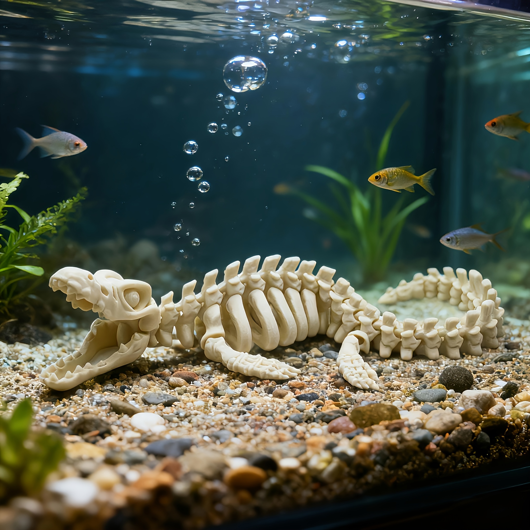 1pc Realistic Mosasaur Skeleto - Marine Aquarium Aquascape recensione e prezzo