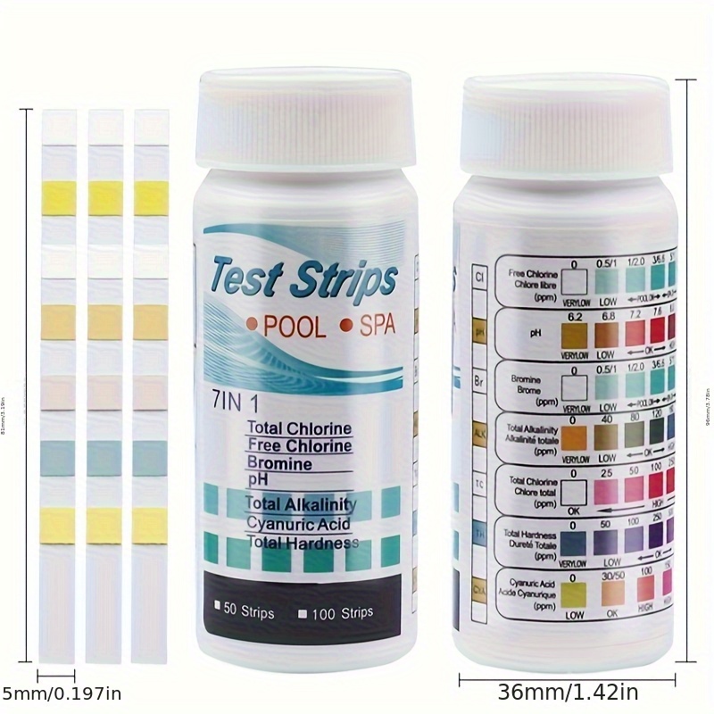 7-in-1 50/100pcs Swimming Pool - Marine Aquarium Water Testing recensione e prezzo