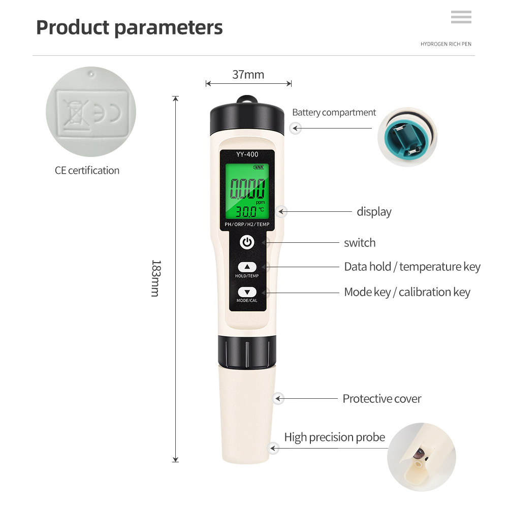 4/3/2 in 1 Optional PH ORP H2  - Marine Aquarium Water Analyzer recensione e prezzo